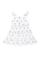 Sailboats Ruffle Dress
