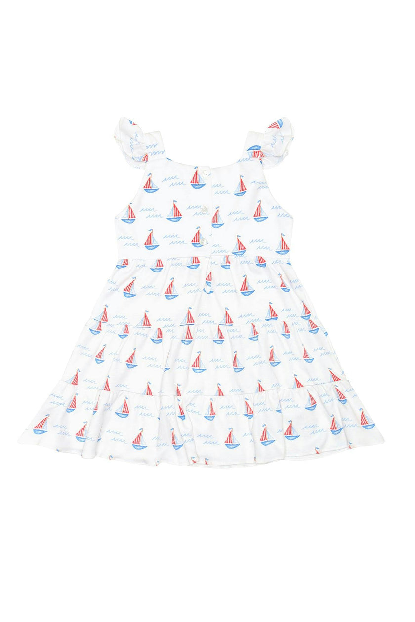 Sailboats Ruffle Dress