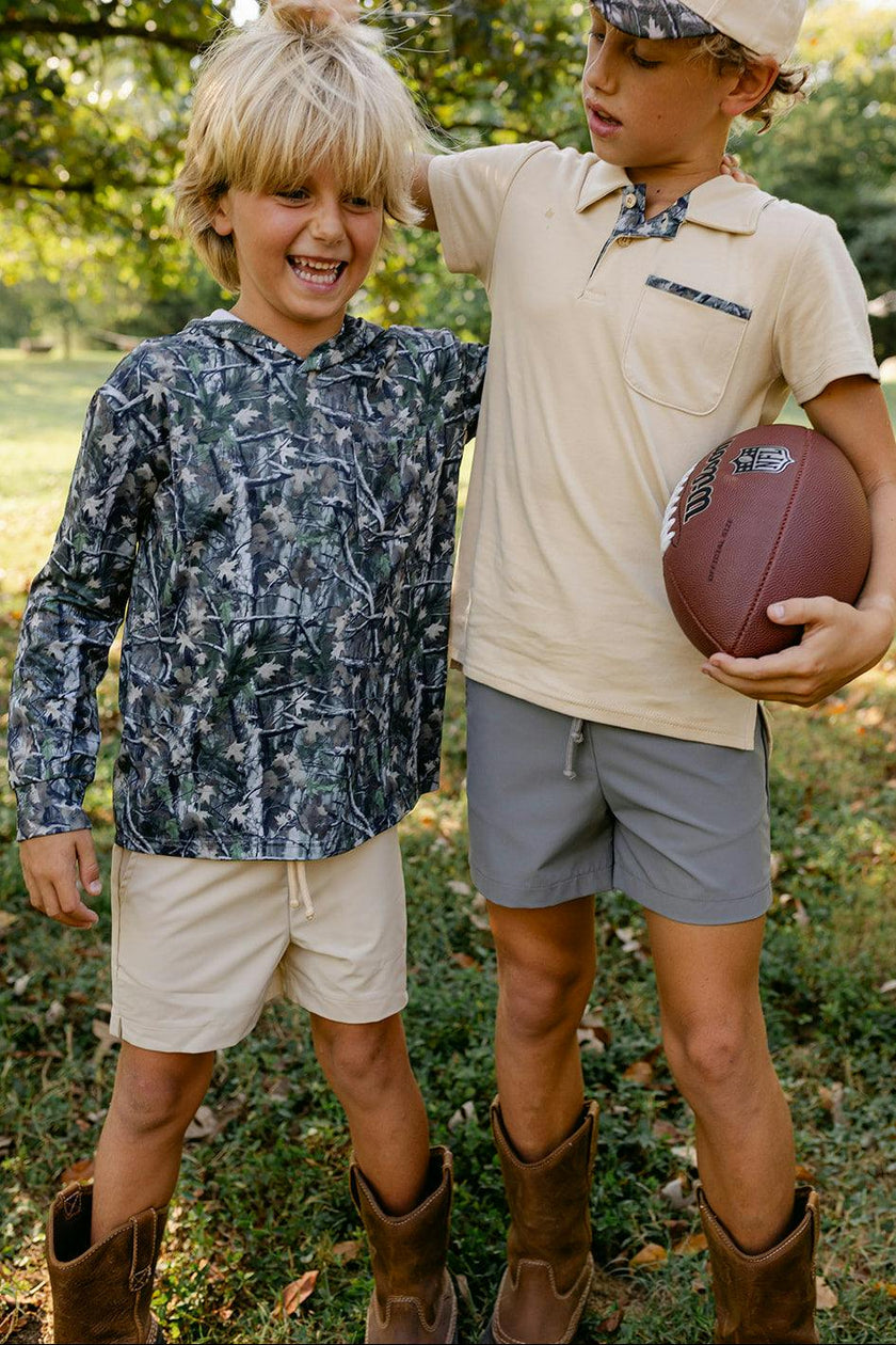 Archie Polo- Oak Dust / Forest Camo