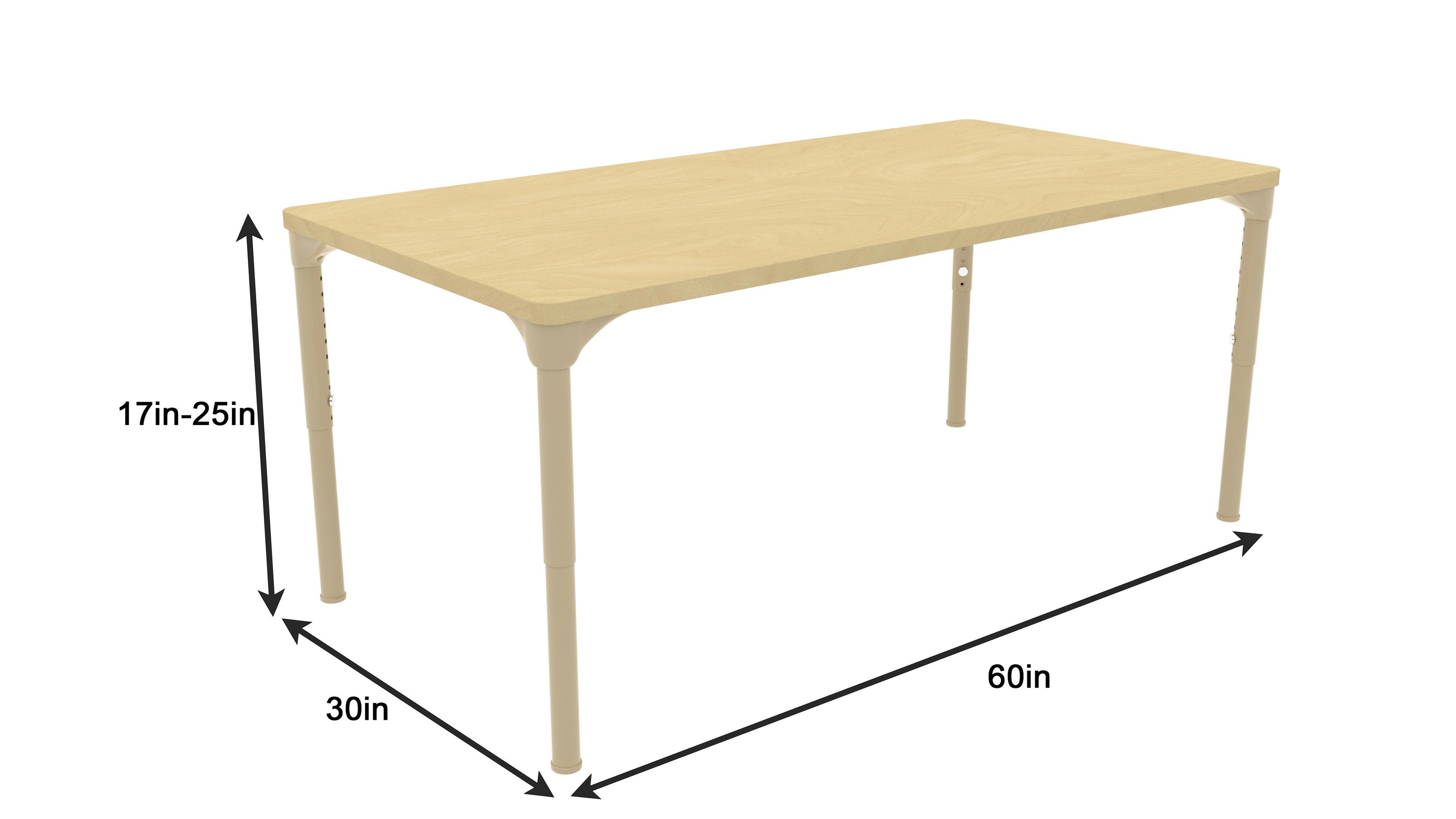 Rectangular Adjustable Kids Classroom Table – 17
