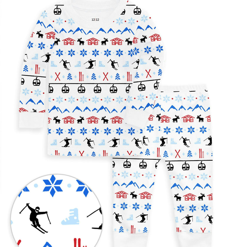 The Organic Long Sleeve Pajama Set [Alpine Ski]