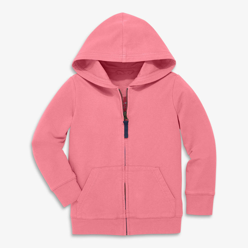 Kids zip hoodie in seasonal colors