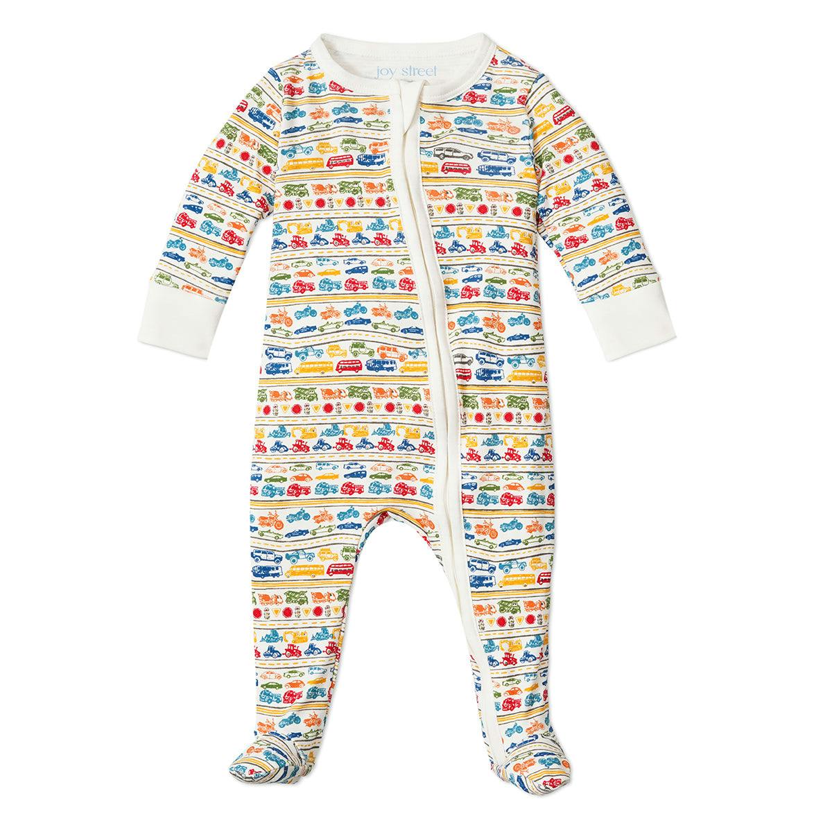 Cars & Trucks Zip Baby Onesie