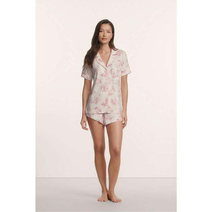 Gisele Printed TENCEL™ Modal Relaxed Short PJ Set, Pink