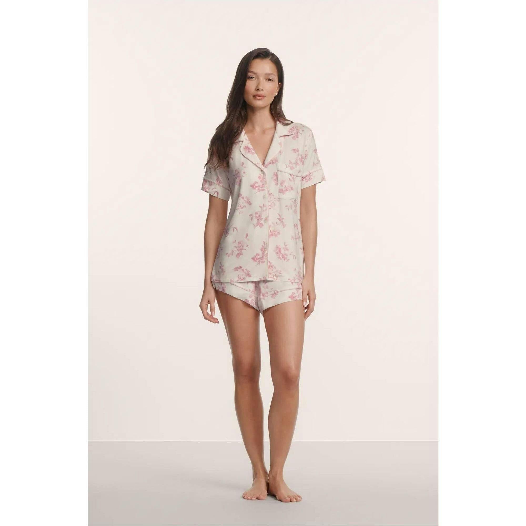 Gisele Printed TENCEL™ Modal Relaxed Short PJ Set, Pink