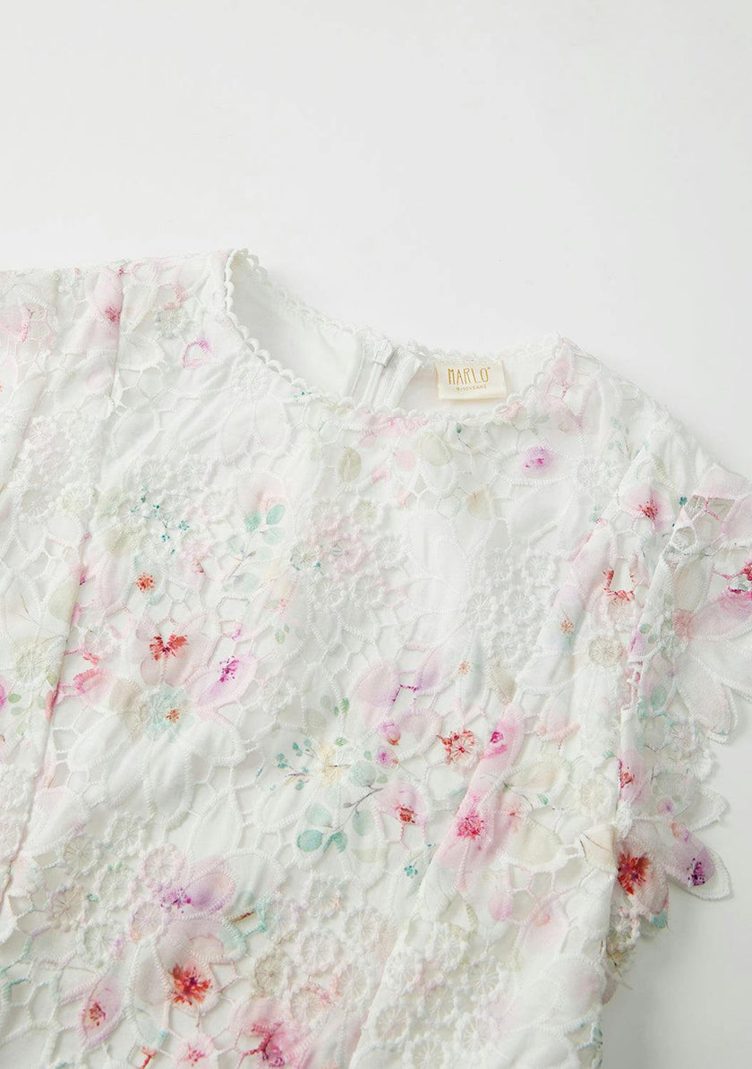 Belle Embroidered Mini Dress