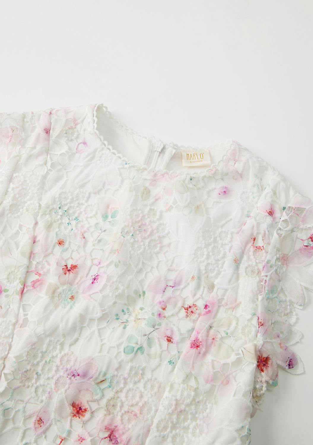 Belle Embroidered Mini Dress