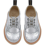 Brando Brogue Shoe Silver Leather, Silver