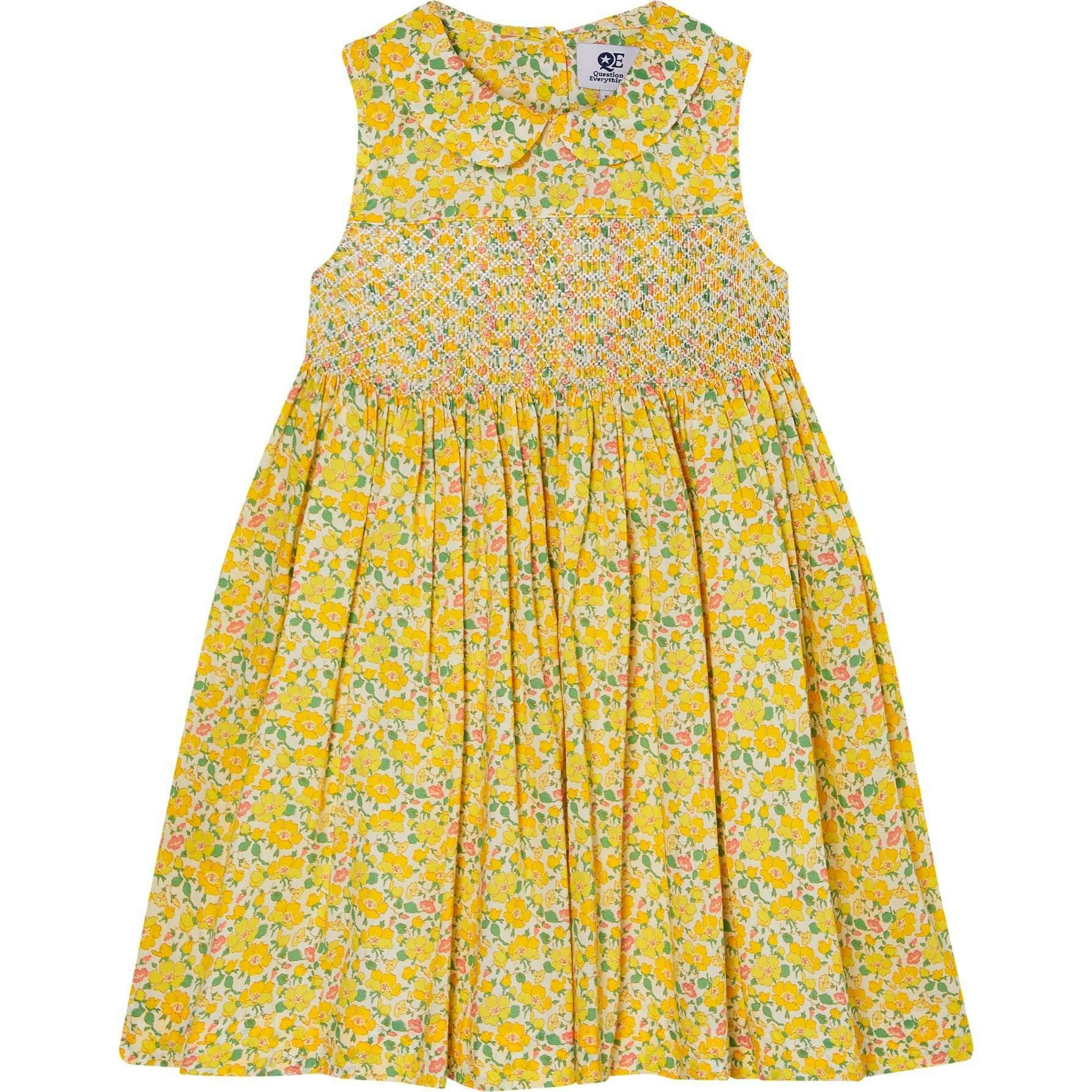 Made With Liberty Fabric Smocked Girls Dress Marina