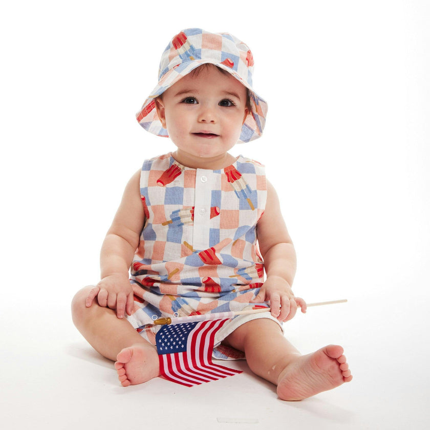 Infant Woven Romper & Hat