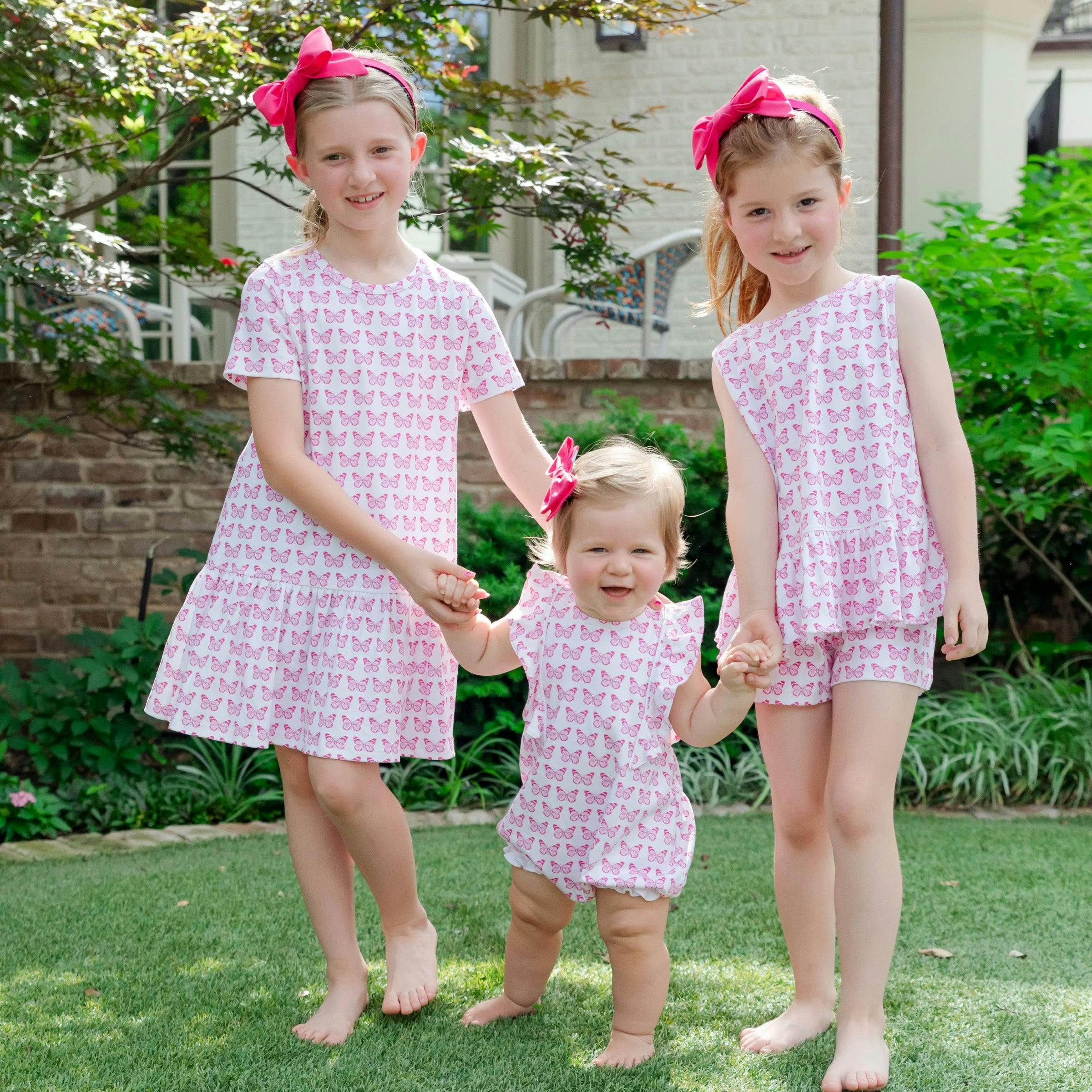 Poppy Girls' Short Set - Cartie Butterflies