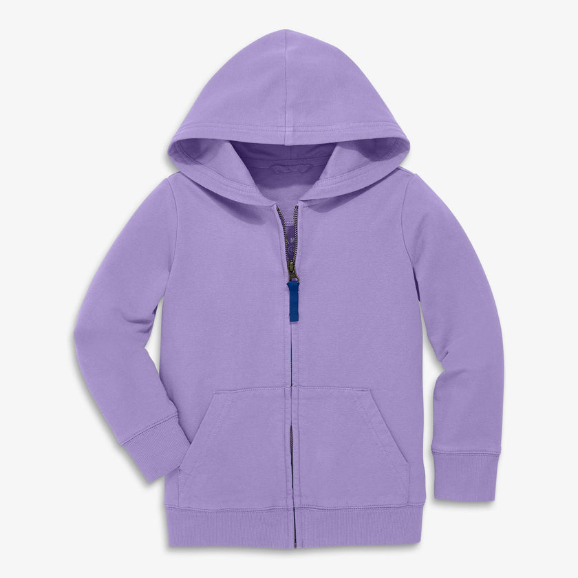 Kids zip hoodie in winter seasonal colors