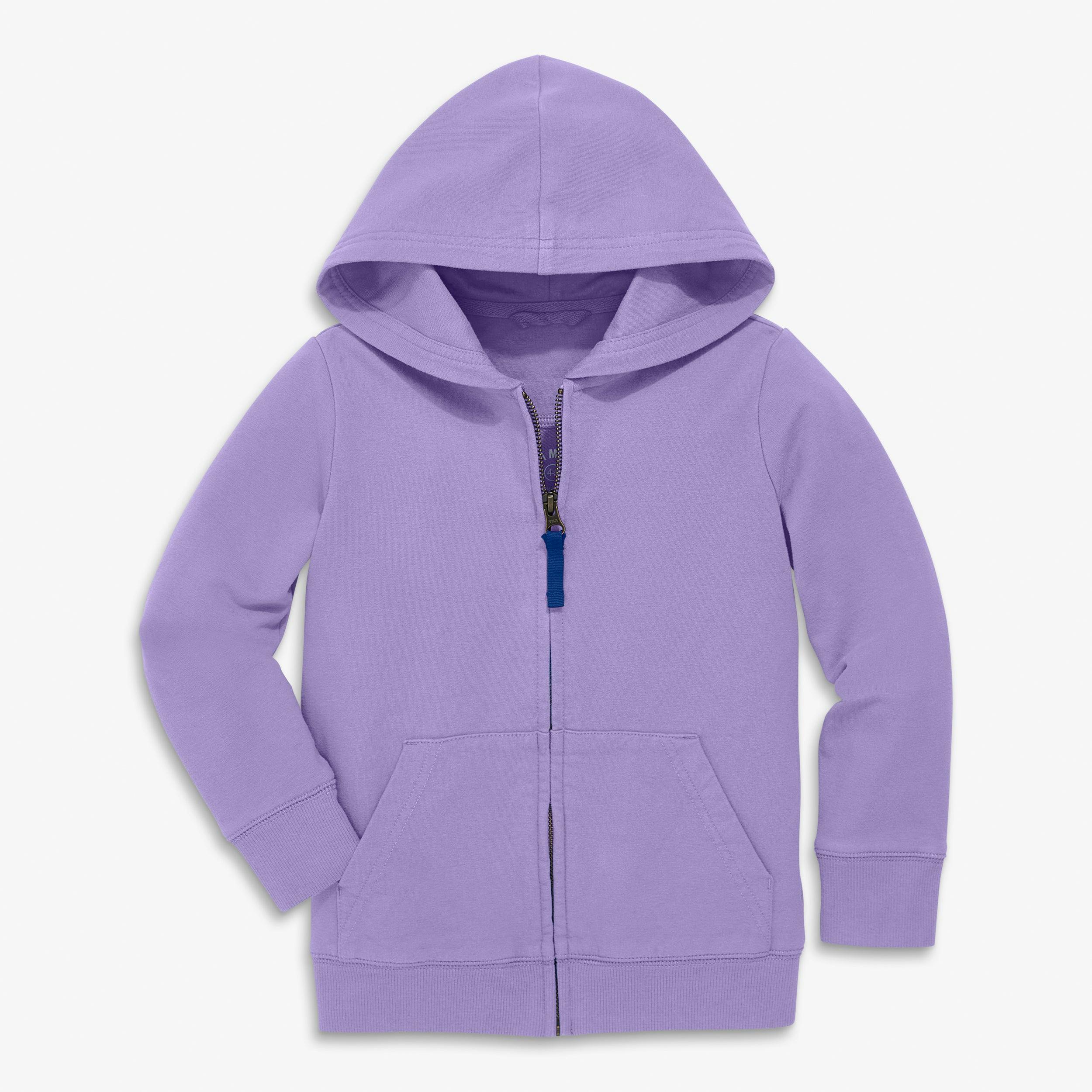 Kids zip hoodie in winter seasonal colors