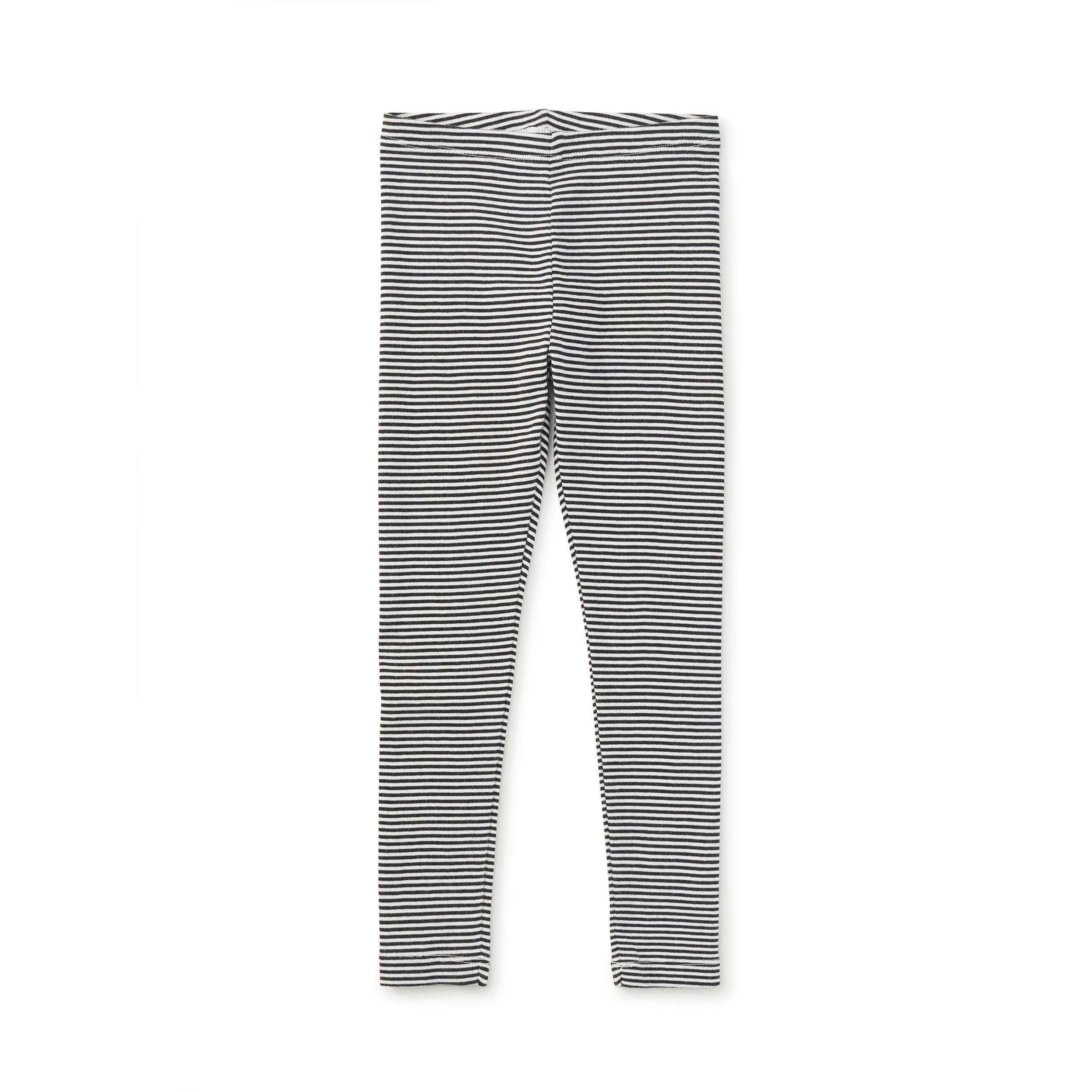 Striped Leggings, Jet Black