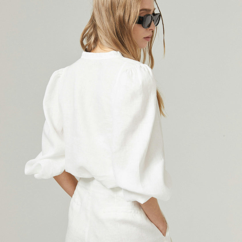 Frida Linen Shorts - Off White