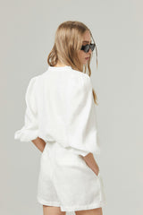 Frida Linen Shorts - Off White