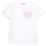Essential Tee - Pink Seersucker Heart