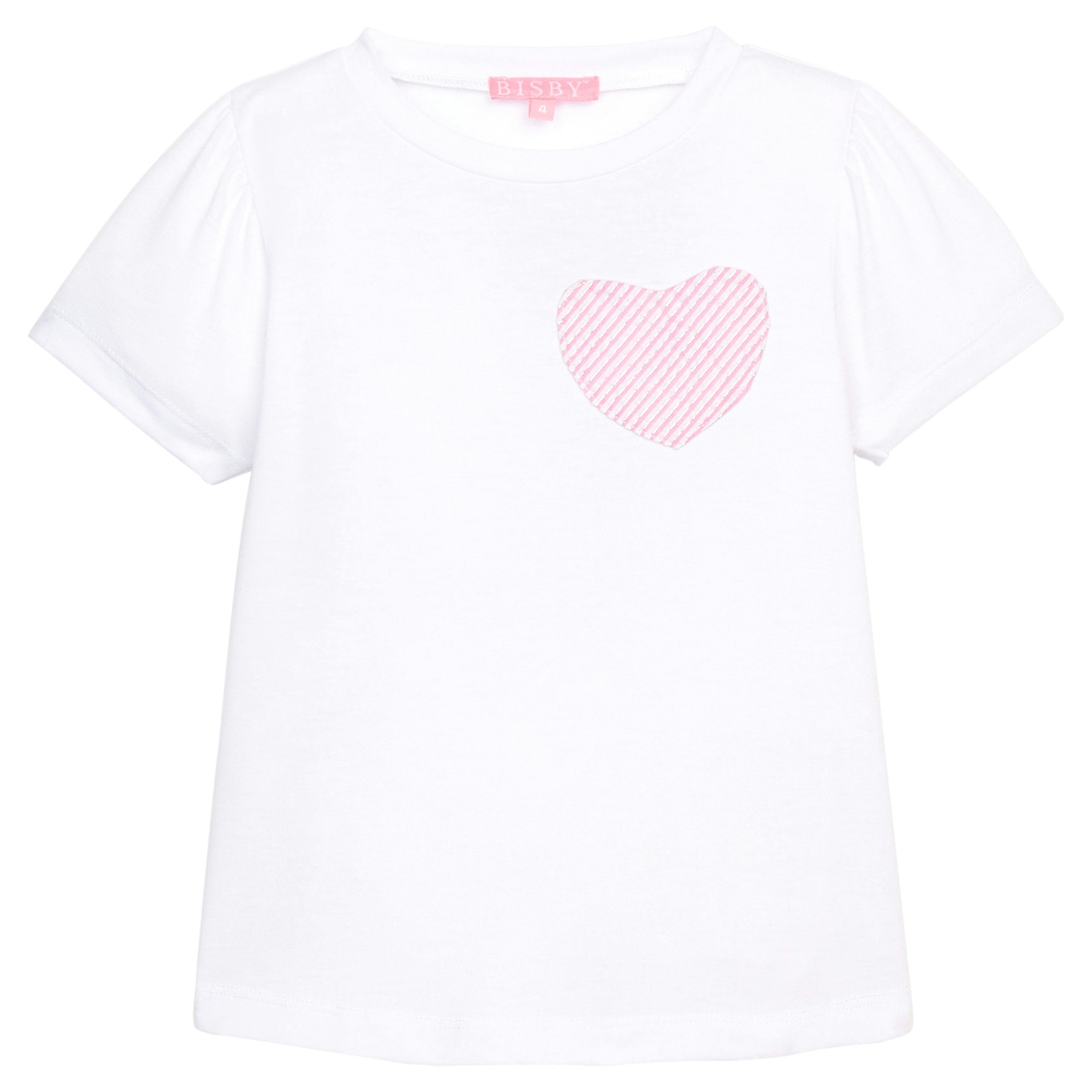 Essential Tee - Pink Seersucker Heart