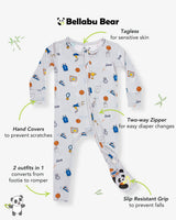 All Star Basketball Bamboo Convertible Footie