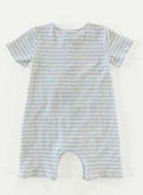 Walker Terry Romper - Blue & White Stripe