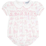 Pink Lone Star Toile Smocked Bubble