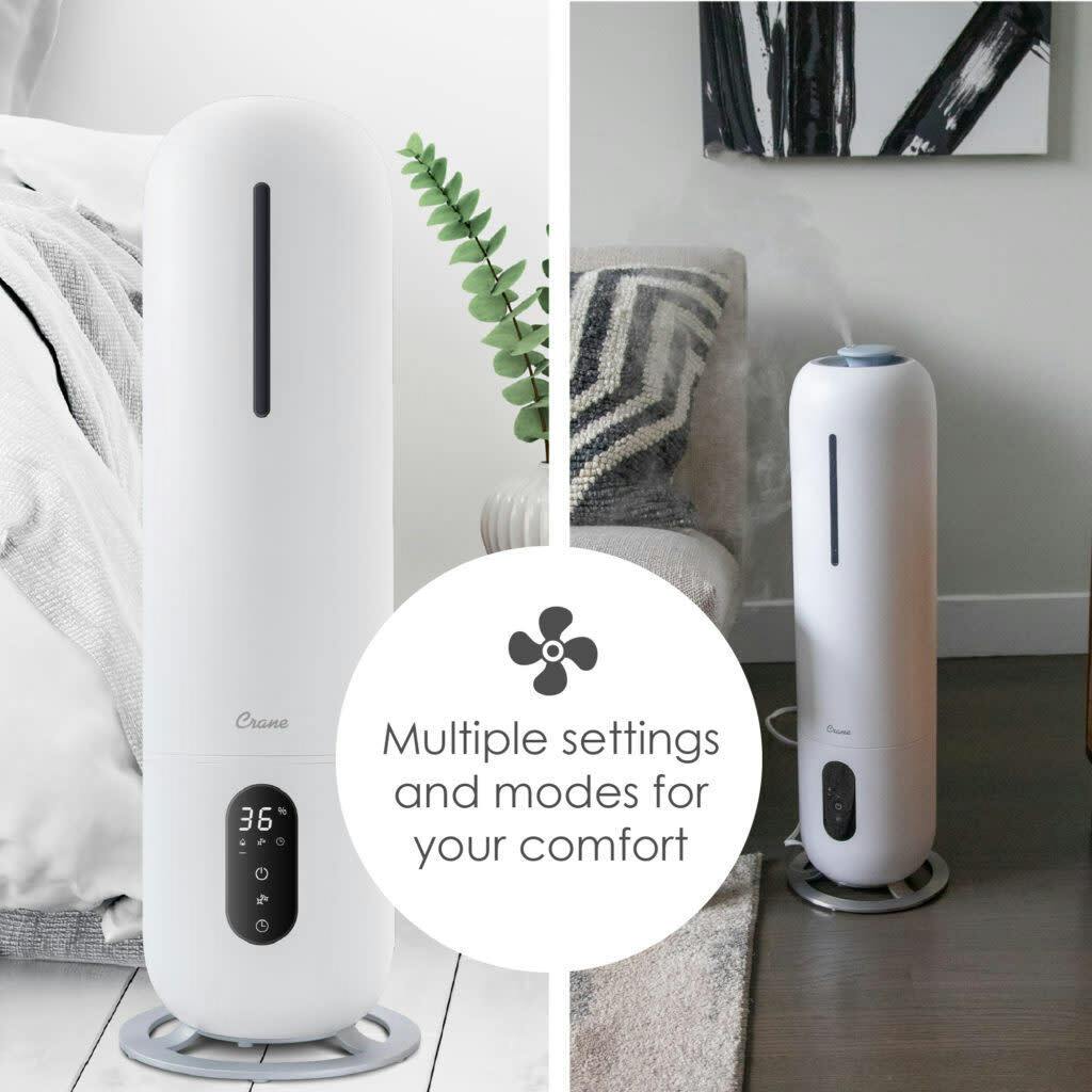 2 Gal. Ultrasonic Cool Mist Tower Humidifier with Germicidal UV-A Light
