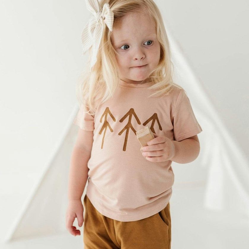 Girl's Short Sleeve Tee American Mini