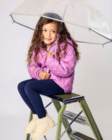 Kids Puffer Jacket in Hi-Gloss Pink Lavender