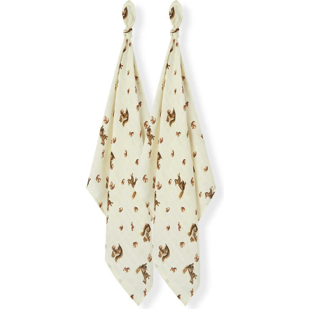 Bamboo Muslin Two-Piece Burp Cloth Set