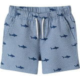 Boys Short Sleeve Cabana Set | Navy Stripe Shark