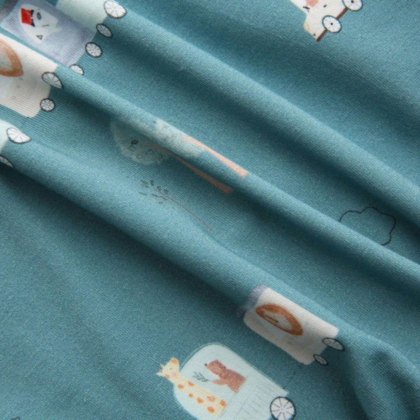 Bamboo Footie Pajama Sleepsuit - Le Petit Express Green