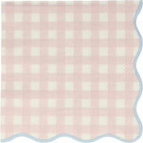 Set of 12 Gingham Small Napkins