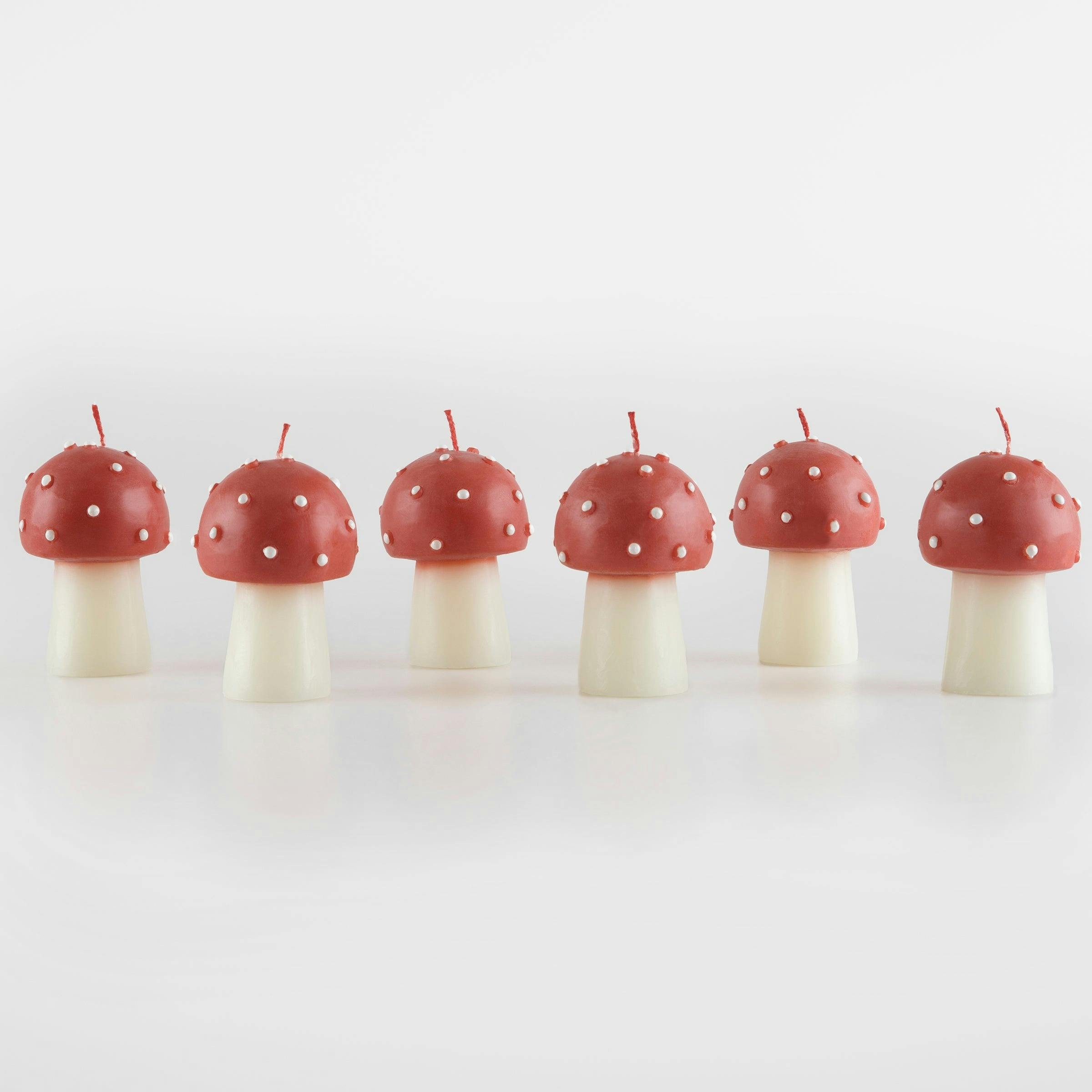 Mini Mushroom Candles