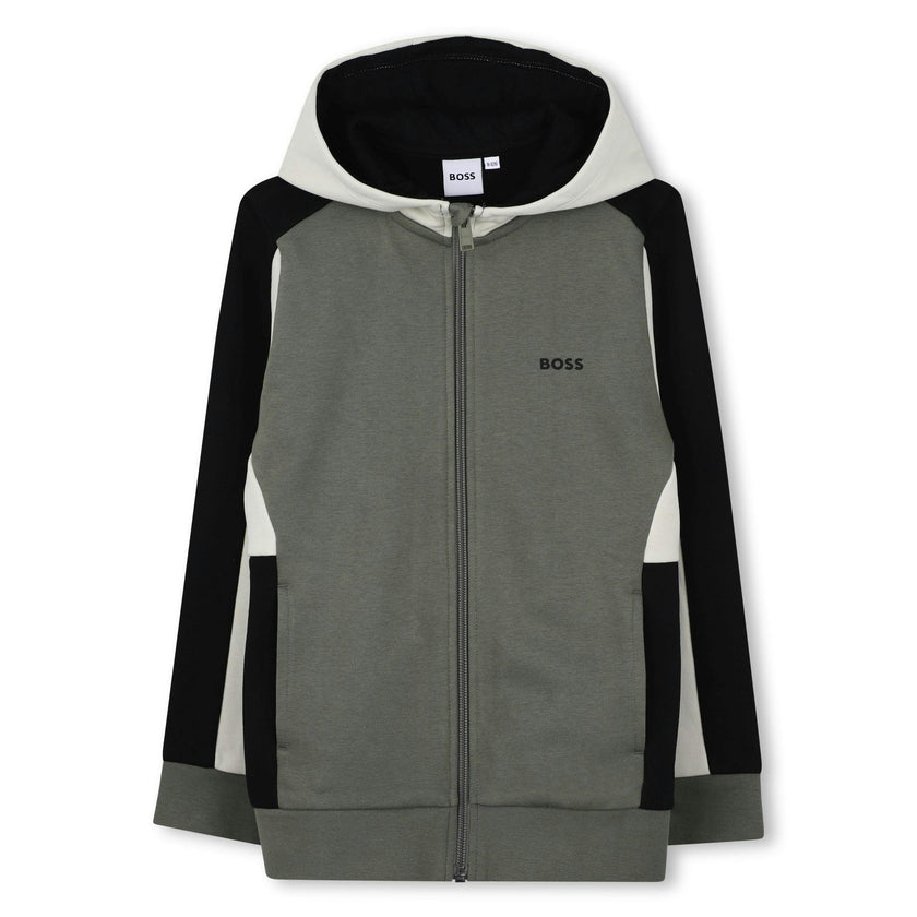 Gray Hooded Cardigan