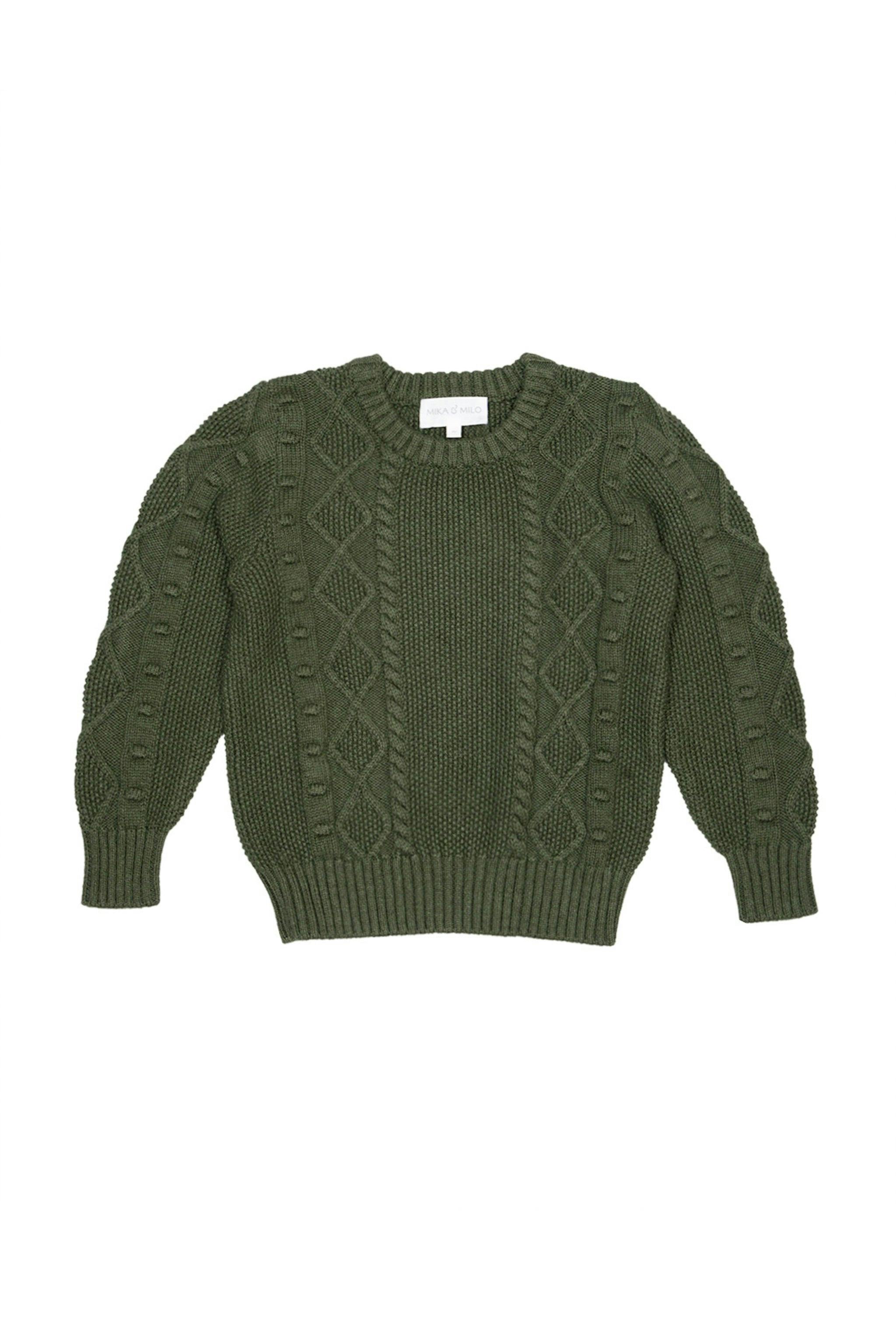 Cable Popcorn Jumper | Avocado