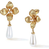 Iris Blossom Pearl Earrings