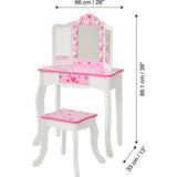 Sweethearts Print Gisele Medium Vanity - White/Pink