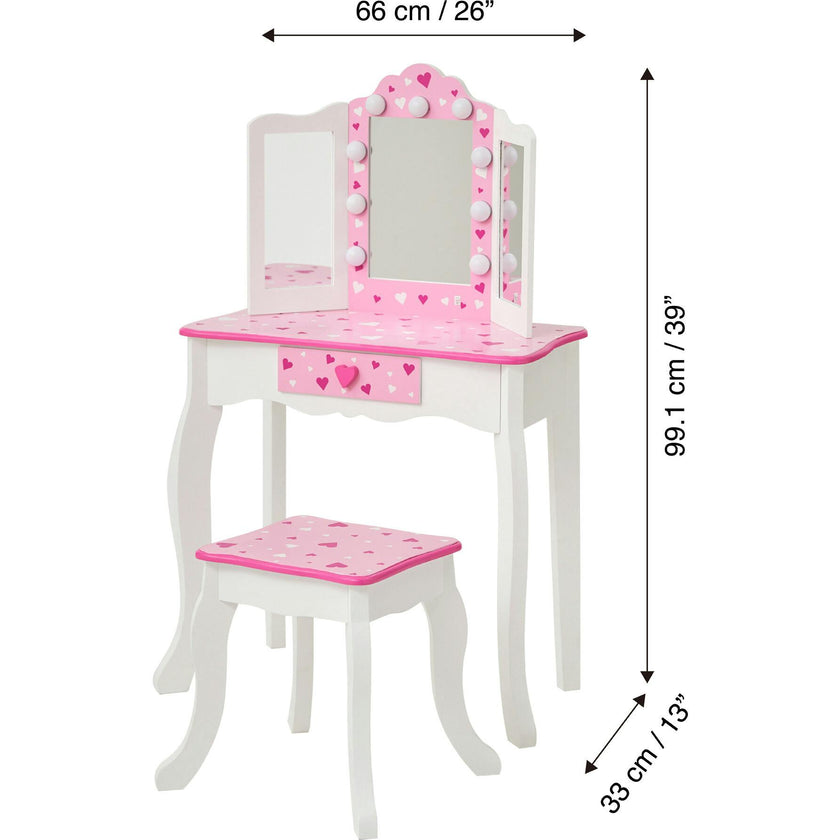 Sweethearts Print Gisele Medium Vanity - White/Pink