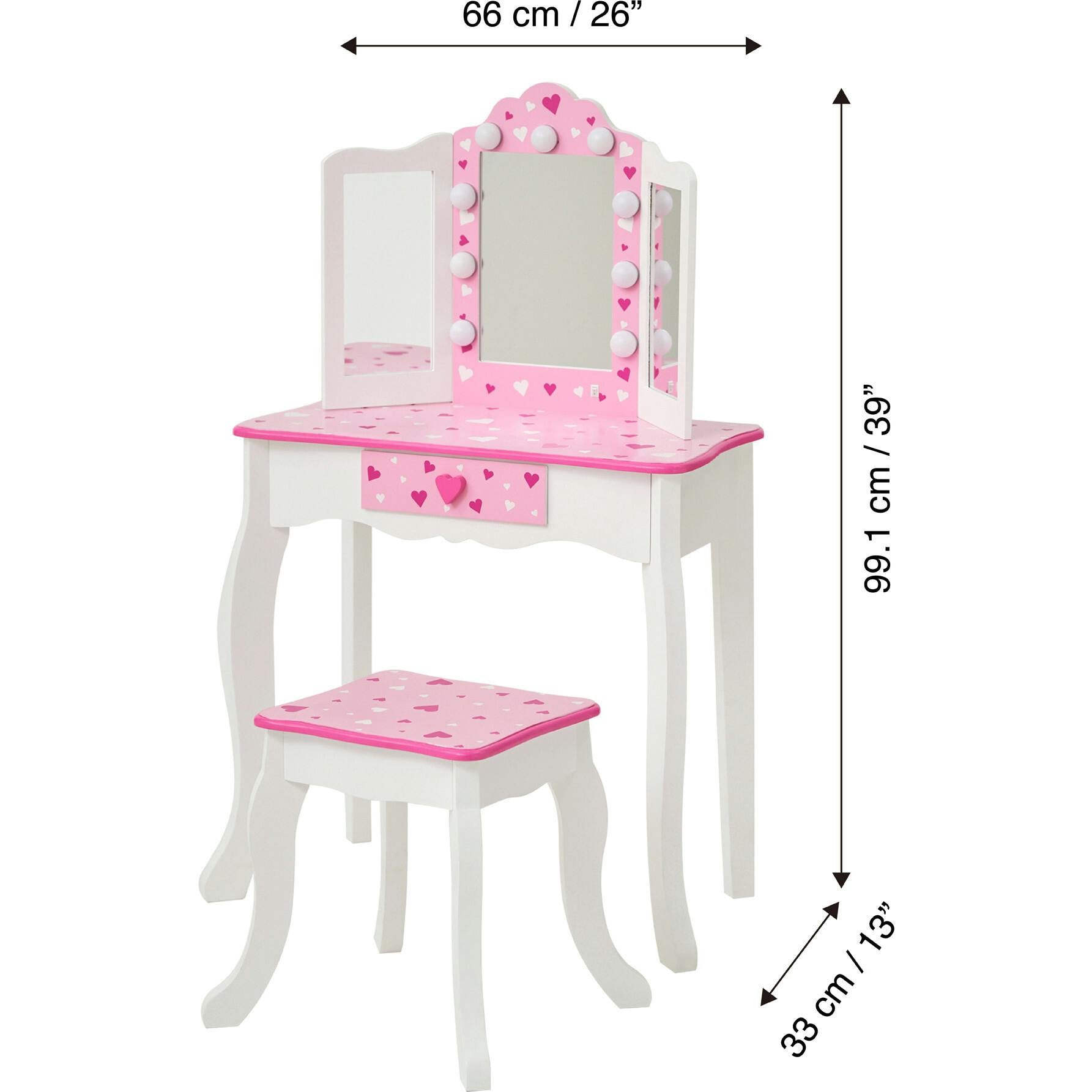 Sweethearts Print Gisele Medium Vanity - White/Pink
