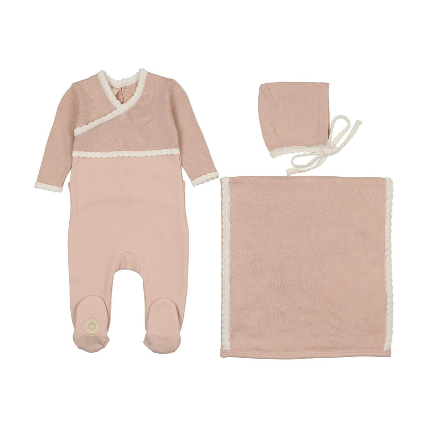 Classic Wrap Layette Set Blue Dawn