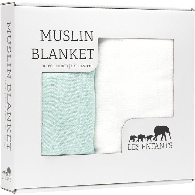 Muslin Blanket Grey / White