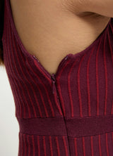 Striped Sleeveless Sweater Maternity and Nursing Midi Dress