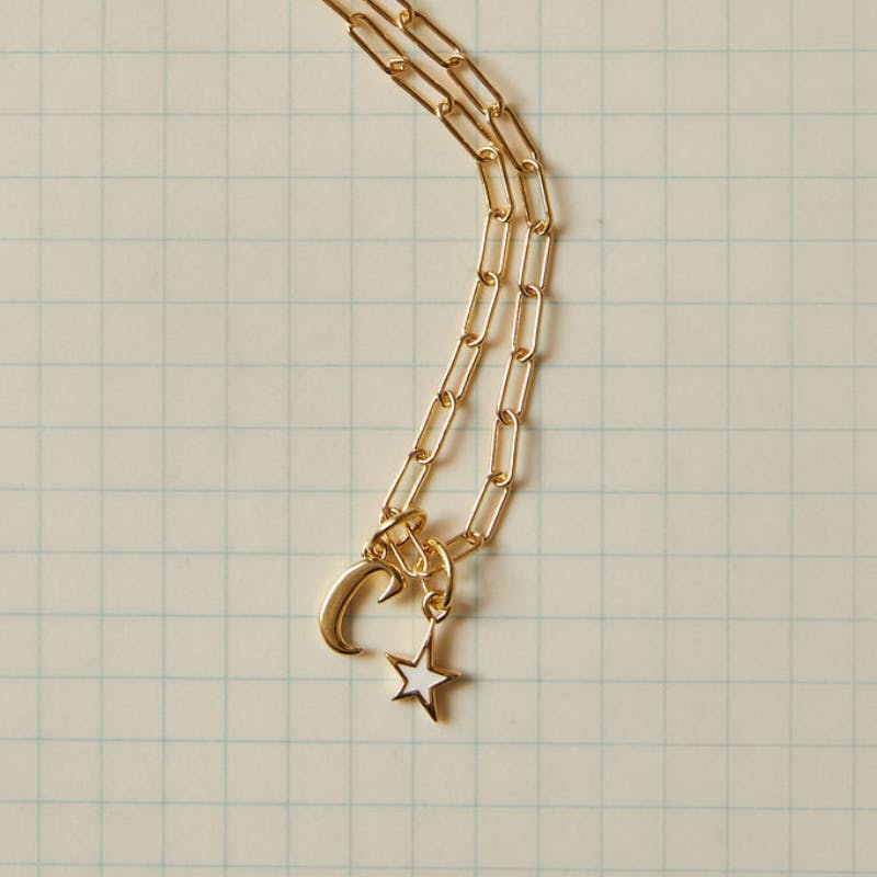 Mini White Enamel Star Charm