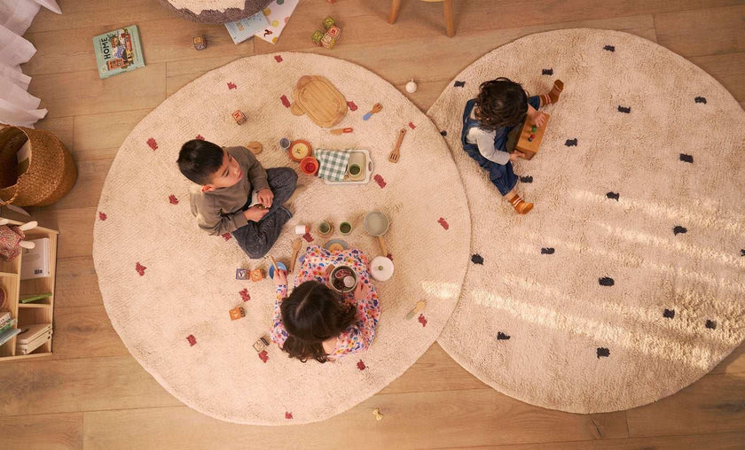 Dotted Washable Organic Cotton Rug
