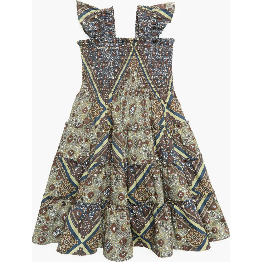 The Tiny Ellie Nap Dress - Olive Equestrian Scarf