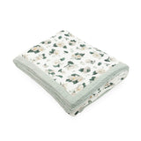 Organic Cotton Muslin Quilted Throw - Magnolia