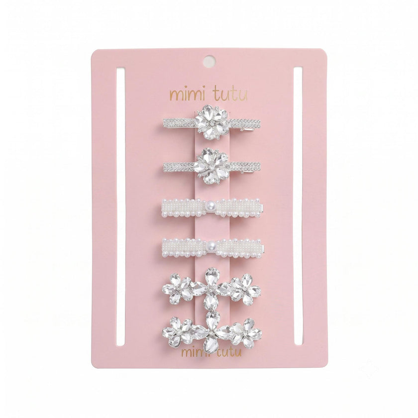 Crystal Bloom Hair Pin Trio