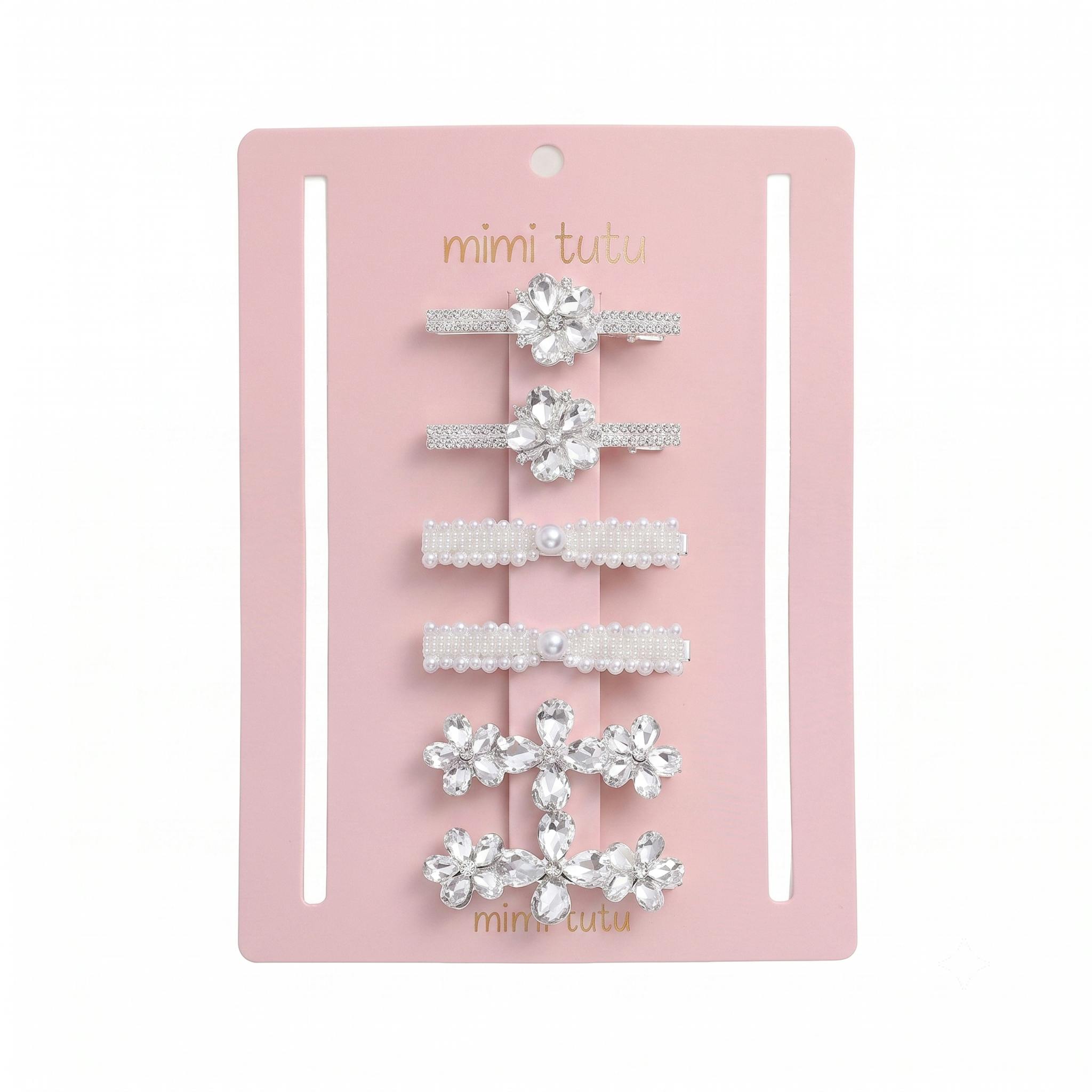 Crystal Bloom Hair Pin Trio