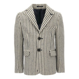 Beige Double Striped Blazer