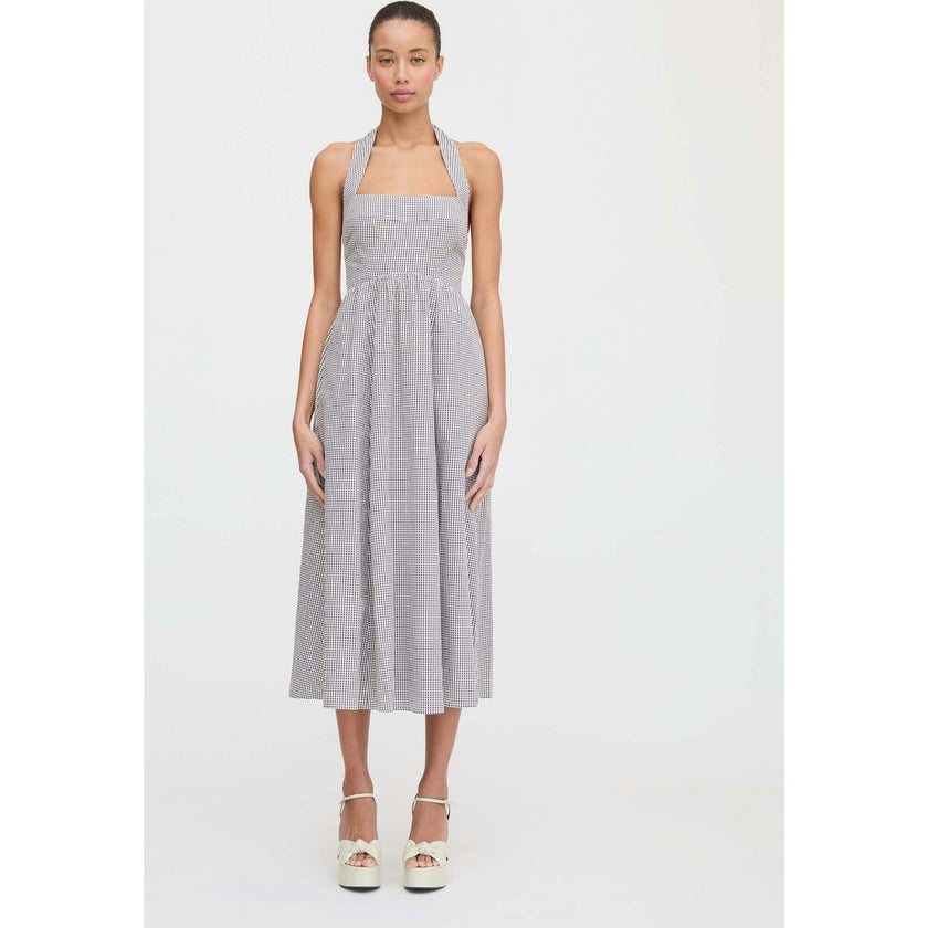 The Fleur Midi Dress - Chocolate Gingham